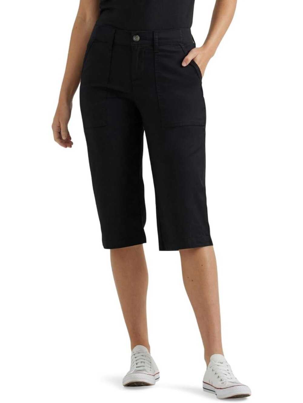 Ultra Lux Comfort Flex-to-Go Utility Skimmer Capri Pants for Women - Perfect